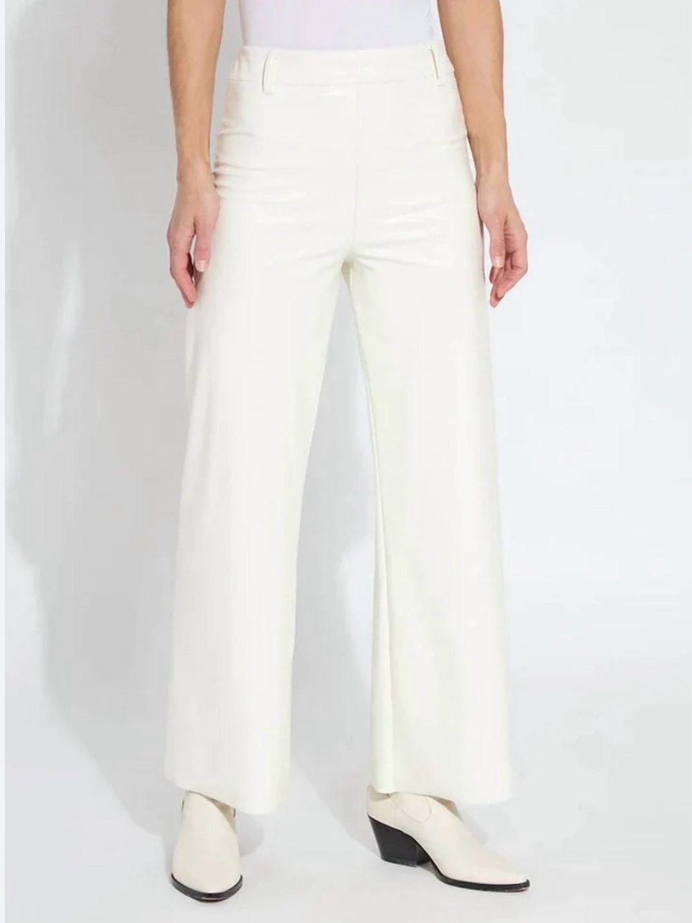 Lysse Wide-Leg White Trousers